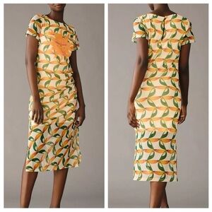 FARM Rio Printed Mesh Midi Dress